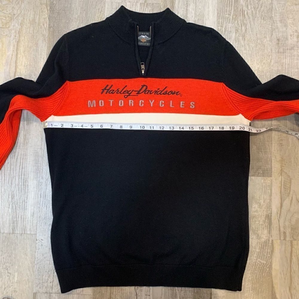 NWOT Harley Throw Back Retro Colorblock 1/4 Zip mackneck Wool Blend Pull… - Picture 6 of 9